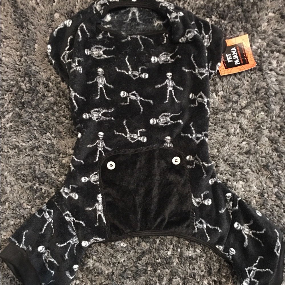 Pet Pajamas with Skeletons Print
